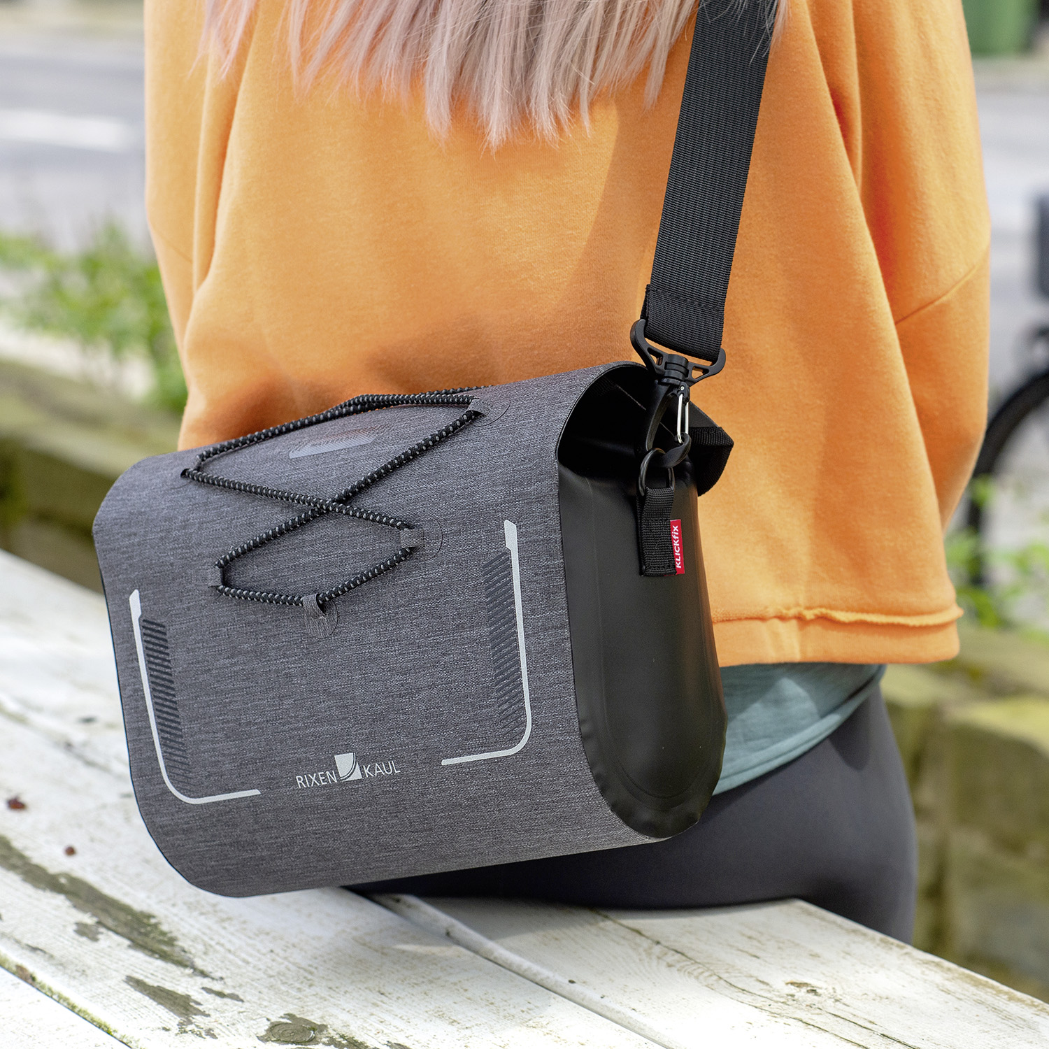Klickfix Tasche Baggy Waterproof grau